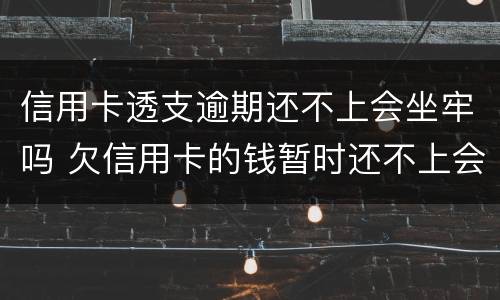 信用卡透支逾期还不上会坐牢吗 欠信用卡的钱暂时还不上会坐牢吗