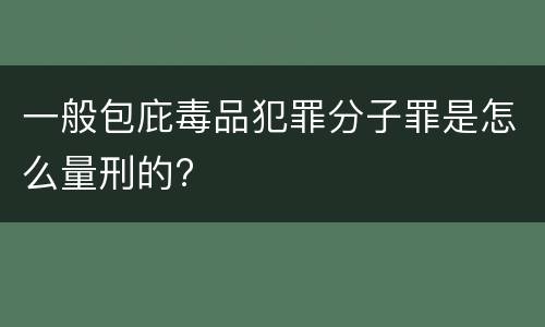 一般包庇毒品犯罪分子罪是怎么量刑的?