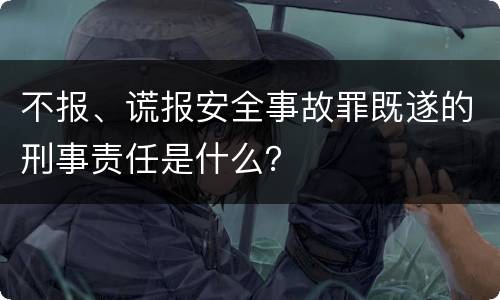不报、谎报安全事故罪既遂的刑事责任是什么？