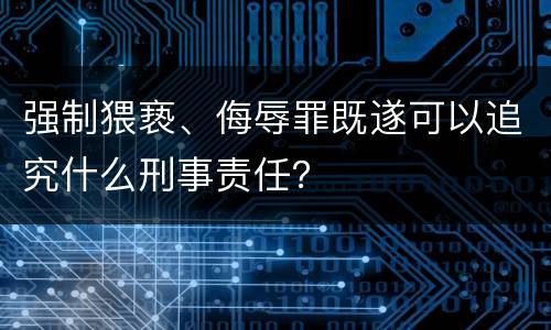 强制猥亵、侮辱罪既遂可以追究什么刑事责任？
