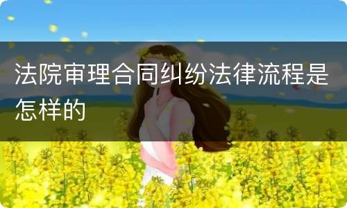 法院审理合同纠纷法律流程是怎样的