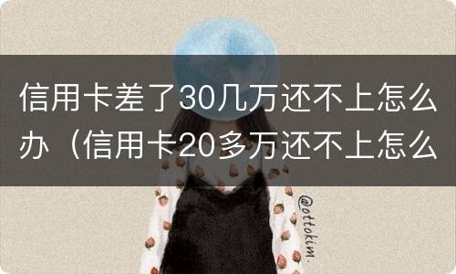 信用卡差了30几万还不上怎么办（信用卡20多万还不上怎么办）