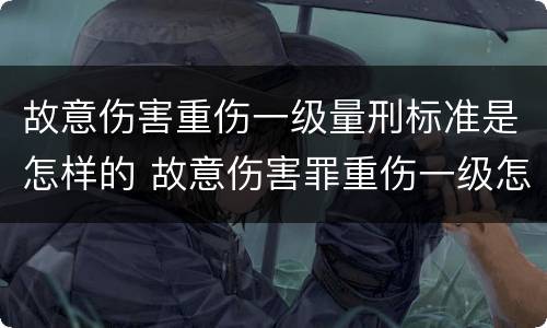 故意伤害重伤一级量刑标准是怎样的 故意伤害罪重伤一级怎么量刑