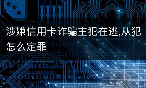 涉嫌信用卡诈骗主犯在逃,从犯怎么定罪