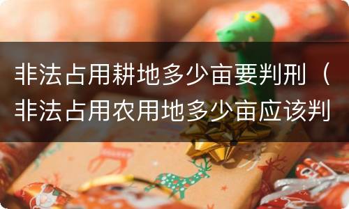 非法占用耕地多少亩要判刑（非法占用农用地多少亩应该判刑?）