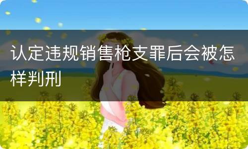 认定违规销售枪支罪后会被怎样判刑