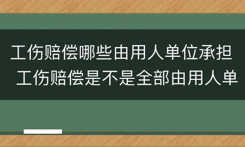工伤赔偿哪些由用人单位承担 工伤赔偿是不是全部由用人单位赔偿