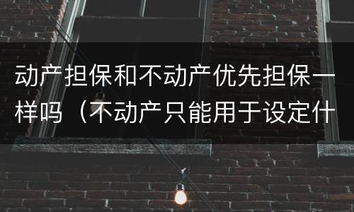 动产担保和不动产优先担保一样吗（不动产只能用于设定什么担保）