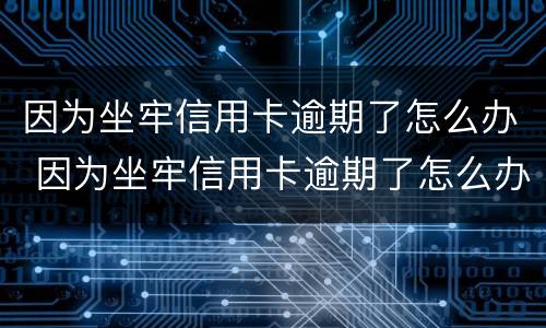 因为坐牢信用卡逾期了怎么办 因为坐牢信用卡逾期了怎么办呢
