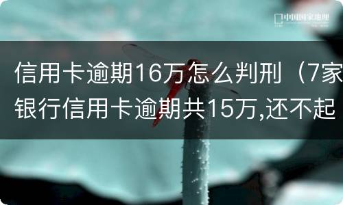 信用卡逾期16万怎么判刑（7家银行信用卡逾期共15万,还不起能判几年?）