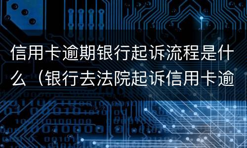 信用卡逾期银行起诉流程是什么（银行去法院起诉信用卡逾期怎么办）