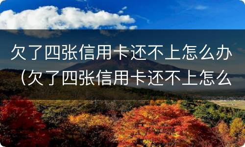 欠了四张信用卡还不上怎么办（欠了四张信用卡还不上怎么办呢）