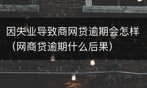 因失业导致商网贷逾期会怎样（网商贷逾期什么后果）