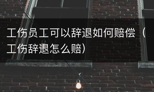 工伤员工可以辞退如何赔偿（工伤辞退怎么赔）