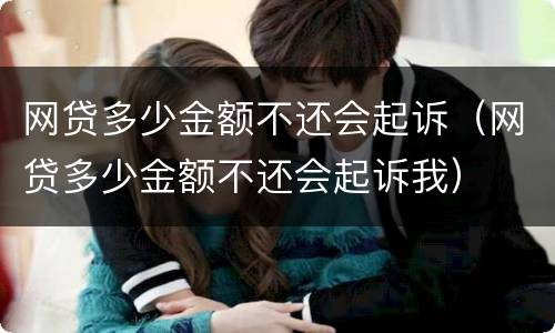 网贷多少金额不还会起诉（网贷多少金额不还会起诉我）
