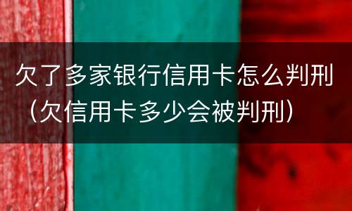 欠了多家银行信用卡怎么判刑（欠信用卡多少会被判刑）