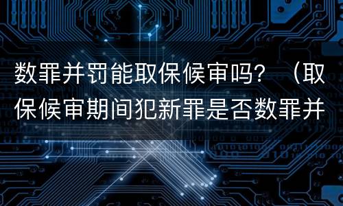 数罪并罚能取保候审吗？（取保候审期间犯新罪是否数罪并罚）