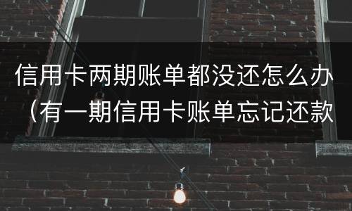 信用卡两期账单都没还怎么办（有一期信用卡账单忘记还款）