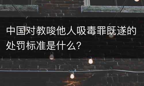 中国对教唆他人吸毒罪既遂的处罚标准是什么？