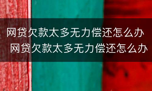 网贷欠款太多无力偿还怎么办 网贷欠款太多无力偿还怎么办,它们申请司法拍卖房产