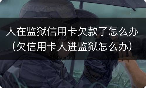 人在监狱信用卡欠款了怎么办（欠信用卡人进监狱怎么办）