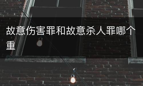 故意伤害罪和故意杀人罪哪个重