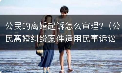 公民的离婚起诉怎么审理?（公民离婚纠纷案件适用民事诉讼法吗）