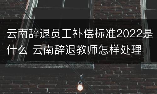 云南辞退员工补偿标准2022是什么 云南辞退教师怎样处理
