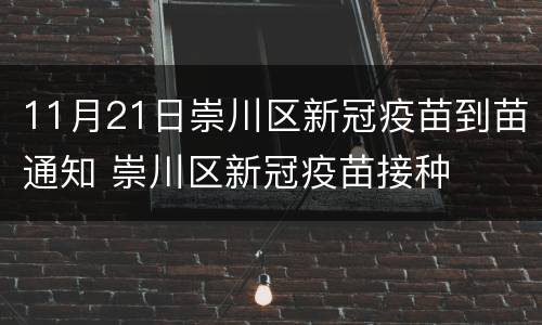 11月21日崇川区新冠疫苗到苗通知 崇川区新冠疫苗接种