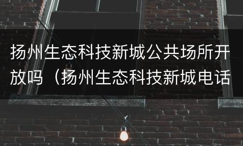 扬州生态科技新城公共场所开放吗（扬州生态科技新城电话）