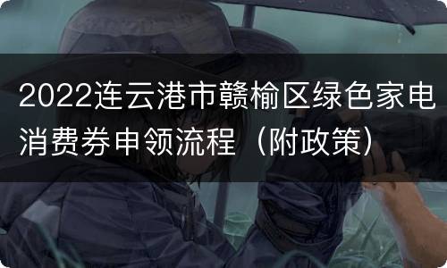 2022连云港市赣榆区绿色家电消费券申领流程（附政策）