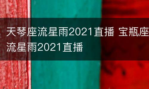 天琴座流星雨2021直播 宝瓶座流星雨2021直播