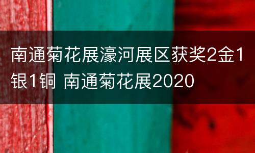 南通菊花展濠河展区获奖2金1银1铜 南通菊花展2020
