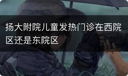 扬大附院儿童发热门诊在西院区还是东院区