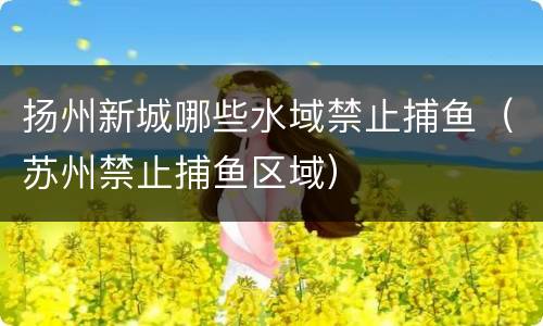 扬州新城哪些水域禁止捕鱼（苏州禁止捕鱼区域）