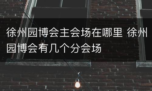 徐州园博会主会场在哪里 徐州园博会有几个分会场
