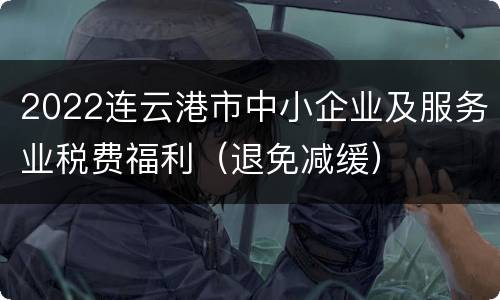 2022连云港市中小企业及服务业税费福利（退免减缓）