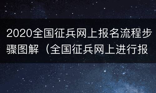 2020全国征兵网上报名流程步骤图解（全国征兵网上进行报名）