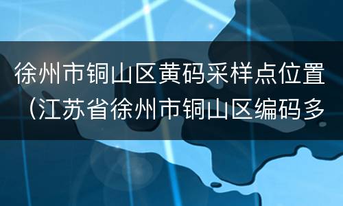 徐州市铜山区黄码采样点位置（江苏省徐州市铜山区编码多少）