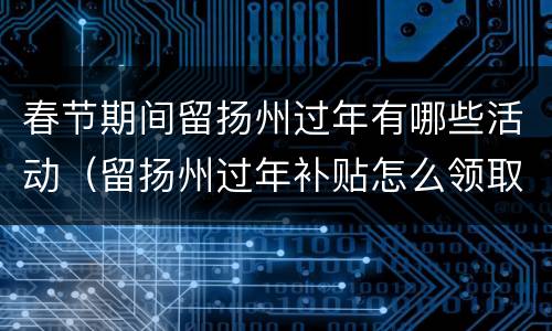 春节期间留扬州过年有哪些活动（留扬州过年补贴怎么领取）