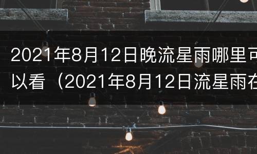 2021年8月12日晚流星雨哪里可以看（2021年8月12日流星雨在哪个城市）