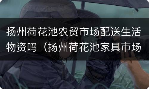 扬州荷花池农贸市场配送生活物资吗（扬州荷花池家具市场）