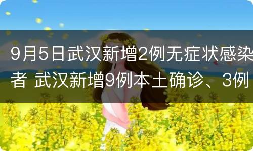 9月5日武汉新增2例无症状感染者 武汉新增9例本土确诊、3例无症状
