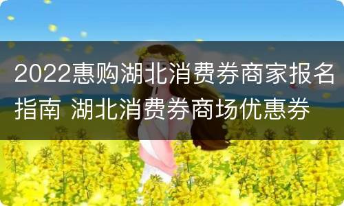 2022惠购湖北消费券商家报名指南 湖北消费券商场优惠券