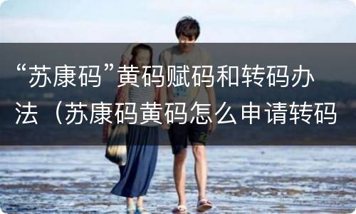“苏康码”黄码赋码和转码办法（苏康码黄码怎么申请转码）