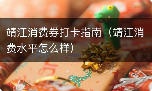靖江消费券打卡指南（靖江消费水平怎么样）