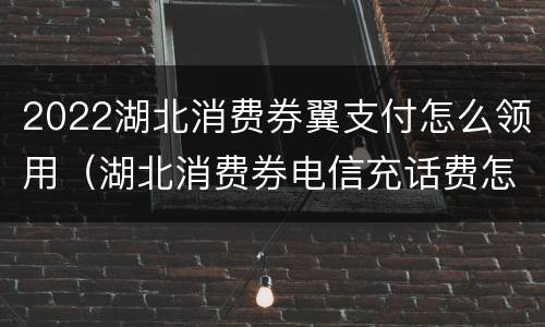 2022湖北消费券翼支付怎么领用（湖北消费券电信充话费怎么操作）