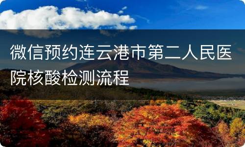 微信预约连云港市第二人民医院核酸检测流程