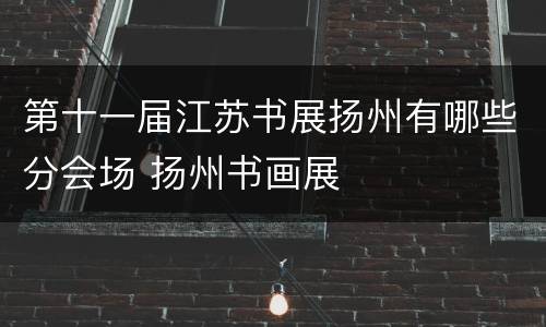 第十一届江苏书展扬州有哪些分会场 扬州书画展