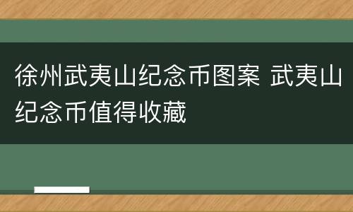 徐州武夷山纪念币图案 武夷山纪念币值得收藏